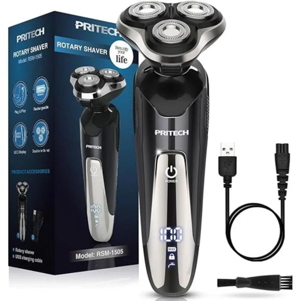 Electric Razor for Men - Rechargeable Electric Shaver for Men, Rechargeable